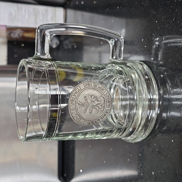Vintage.  Lindt & Sprungli Chocolatiers Glass Mug - Picture 1 of 4